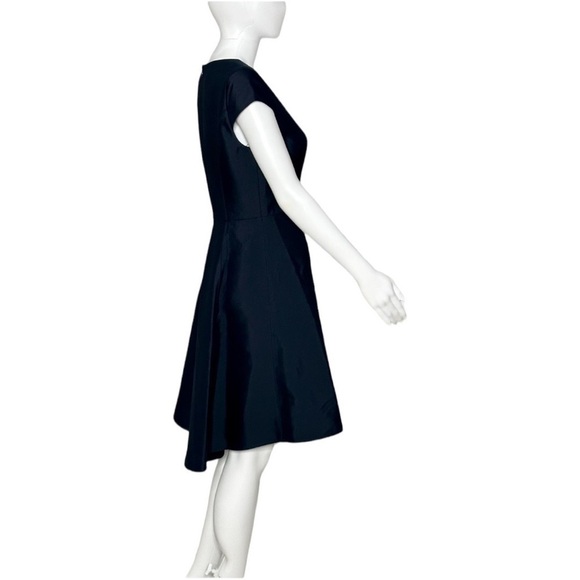 HALSTON Heritage High/Low Cap Sleeve Mini Dress Cocktail Dress navy blue - Picture 6 of 10